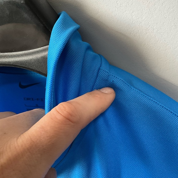 Nike Women's Blue Sleeveless Tank Top Collared Golf Shirt Dri Fit L-Transparent - Picture 12 of 13